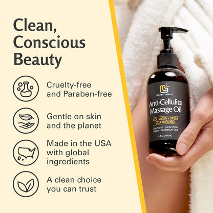 Firming Body Massage Oil with Collagen & Stem Cell – Helps Smooth The Appearance of Cellulite & Improve Skin Texture